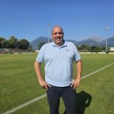 Nouveau président du FC Monthey, Julio Tejeda pose "chez lui" au Stade Philippe-Pottier.